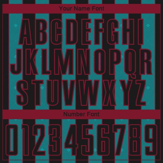 Black Custom Jersey Teal-Crimson Sports Uniform Sublimation Line Soccer Pinstripe Black Custom Jersey Teal-Crimson Sports Uniform Sublimation Line Soccer Pinstripe
