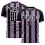 Line Pinstripe Jersey Purple-White Light Black Sports Soccer Sublimation Uniform Custom Line Pinstripe Jersey Purple-White Light Black Sports Soccer Sublimation Uniform Custom
