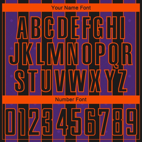 Sublimation Line Sports Black Pinstripe Uniform Soccer Custom Jersey Purple-Orange Sublimation Line Sports Black Pinstripe Uniform Soccer Custom Jersey Purple-Orange