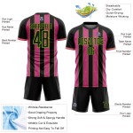 Line Uniform Jersey Black Soccer Custom Pink-Neon Pinstripe Sports Green Sublimation Line Uniform Jersey Black Soccer Custom Pink-Neon Pinstripe Sports Green Sublimation
