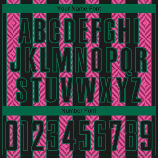 Sublimation Uniform Sports Soccer Green Line Jersey Pinstripe Custom Pink-Kelly Black Sublimation Uniform Sports Soccer Green Line Jersey Pinstripe Custom Pink-Kelly Black