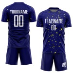 Custom Sublimation Navy Uniform Jersey Soccer White-Gold Custom Sublimation Navy Uniform Jersey Soccer White-Gold
