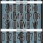 Pinstripe Line Soccer Custom Sports Uniform Sublimation Black Shadow Jersey Blue-White Pinstripe Line Soccer Custom Sports Uniform Sublimation Black Shadow Jersey Blue-White