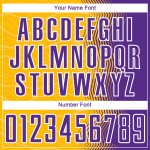 Custom Soccer Jersey Uniform Purple-White Gold Arrow Gradient Sublimation Custom Soccer Jersey Uniform Purple-White Gold Arrow Gradient Sublimation