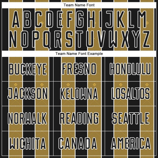 Old Custom Pinstripe Black Sports Soccer Sublimation Gold-White Line Uniform Jersey Old Custom Pinstripe Black Sports Soccer Sublimation Gold-White Line Uniform Jersey