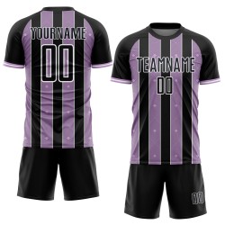 Line Pinstripe Jersey Purple-White Light Black Sports Soccer Sublimation Uniform Custom Line Pinstripe Jersey Purple-White Light Black Sports Soccer Sublimation Uniform Custom