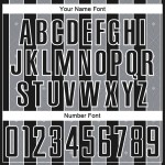 Custom Line Sports Black Pinstripe Gray-White Soccer Uniform Jersey Sublimation Custom Line Sports Black Pinstripe Gray-White Soccer Uniform Jersey Sublimation