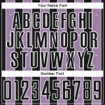 Line Pinstripe Jersey Purple-White Light Black Sports Soccer Sublimation Uniform Custom Line Pinstripe Jersey Purple-White Light Black Sports Soccer Sublimation Uniform Custom