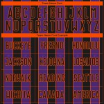 Sublimation Line Sports Black Pinstripe Uniform Soccer Custom Jersey Purple-Orange Sublimation Line Sports Black Pinstripe Uniform Soccer Custom Jersey Purple-Orange