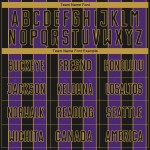 Line Sublimation Pinstripe Gold Custom Sports Soccer Jersey Purple-Old Black Uniform Line Sublimation Pinstripe Gold Custom Sports Soccer Jersey Purple-Old Black Uniform