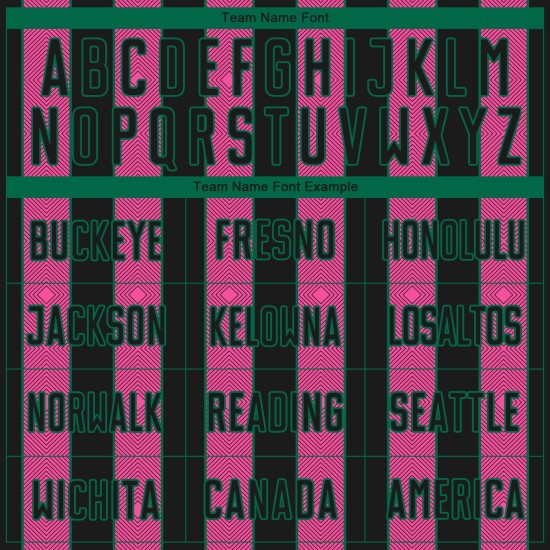 Sublimation Uniform Sports Soccer Green Line Jersey Pinstripe Custom Pink-Kelly Black Sublimation Uniform Sports Soccer Green Line Jersey Pinstripe Custom Pink-Kelly Black