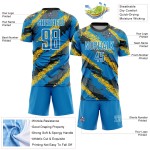 Jersey Blue Powder Soccer Yellow-White Sublimation Custom Uniform Jersey Blue Powder Soccer Yellow-White Sublimation Custom Uniform