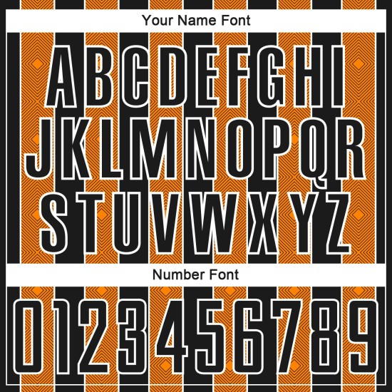 Pinstripe Bay Custom Orange-White Uniform Line Sublimation Soccer Sports Jersey Black Pinstripe Bay Custom Orange-White Uniform Line Sublimation Soccer Sports Jersey Black