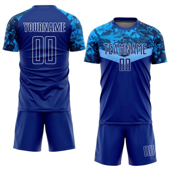 Soccer Sublimation Jersey Royal-Light Royal Uniform Blue Custom Soccer Sublimation Jersey Royal-Light Royal Uniform Blue Custom