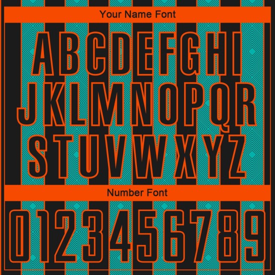 Black Soccer Aqua-Orange Sublimation Uniform Custom Line Sports Jersey Pinstripe Black Soccer Aqua-Orange Sublimation Uniform Custom Line Sports Jersey Pinstripe
