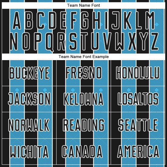 Line Uniform Black Sports Sky Blue-White Pinstripe Jersey Sublimation Soccer Custom Line Uniform Black Sports Sky Blue-White Pinstripe Jersey Sublimation Soccer Custom