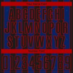 Black Soccer Line Uniform Custom Sublimation Jersey Pinstripe Sports Royal-Red Black Soccer Line Uniform Custom Sublimation Jersey Pinstripe Sports Royal-Red