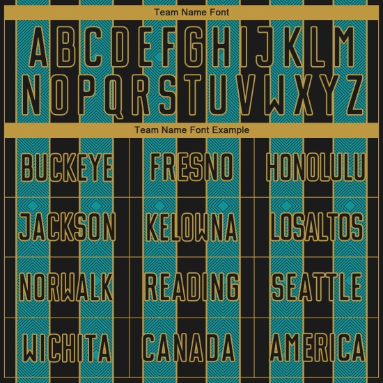 Soccer Pinstripe Sublimation Line Black Gold Teal-Old Sports Jersey Uniform Custom Soccer Pinstripe Sublimation Line Black Gold Teal-Old Sports Jersey Uniform Custom