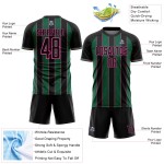 Soccer Pinstripe Kelly Uniform Sublimation Line Green-Pink Black Jersey Custom Sports Soccer Pinstripe Kelly Uniform Sublimation Line Green-Pink Black Jersey Custom Sports
