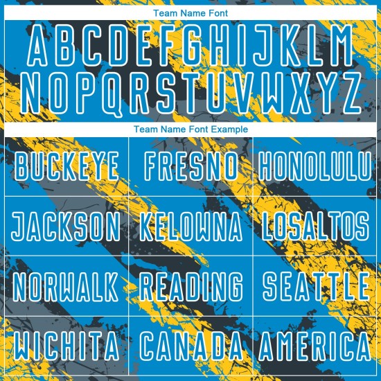 Jersey Blue Powder Soccer Yellow-White Sublimation Custom Uniform Jersey Blue Powder Soccer Yellow-White Sublimation Custom Uniform