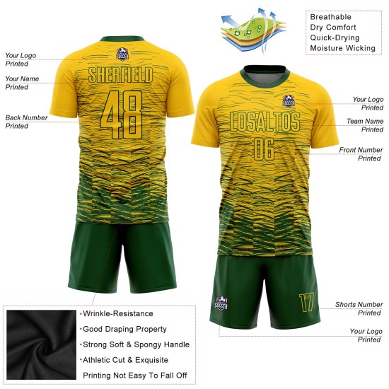 Custom Jersey Uniform Yellow Green Sublimation Soccer Custom Jersey Uniform Yellow Green Sublimation Soccer