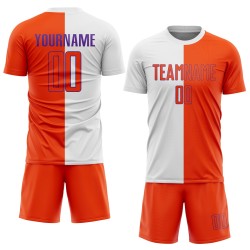 Jersey Orange-Purple Soccer Custom White Split Uniform Sublimation Fashion Jersey Orange-Purple Soccer Custom White Split Uniform Sublimation Fashion