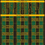 Sports Uniform Black Kelly Soccer Custom Jersey Pinstripe Line Green-Gold Sublimation Sports Uniform Black Kelly Soccer Custom Jersey Pinstripe Line Green-Gold Sublimation