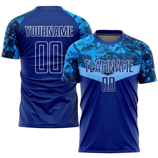 Soccer Sublimation Jersey Royal-Light Royal Uniform Blue Custom Soccer Sublimation Jersey Royal-Light Royal Uniform Blue Custom