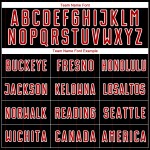 Custom Jersey Uniform Soccer Pinstripe Red-White Black Sublimation Custom Jersey Uniform Soccer Pinstripe Red-White Black Sublimation