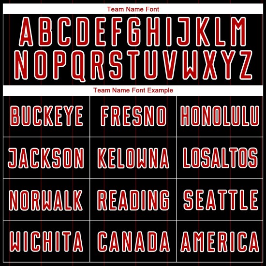 Custom Jersey Uniform Soccer Pinstripe Red-White Black Sublimation Custom Jersey Uniform Soccer Pinstripe Red-White Black Sublimation