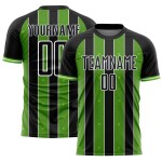 Jersey Custom Line Sublimation Green-White Black Pinstripe Uniform Sports Aurora Soccer Jersey Custom Line Sublimation Green-White Black Pinstripe Uniform Sports Aurora Soccer