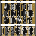 Old Custom Pinstripe Black Sports Soccer Sublimation Gold-White Line Uniform Jersey Old Custom Pinstripe Black Sports Soccer Sublimation Gold-White Line Uniform Jersey