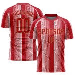 Gold Uniform Custom Sublimation Soccer Jersey Red-Old Red Gold Uniform Custom Sublimation Soccer Jersey Red-Old Red