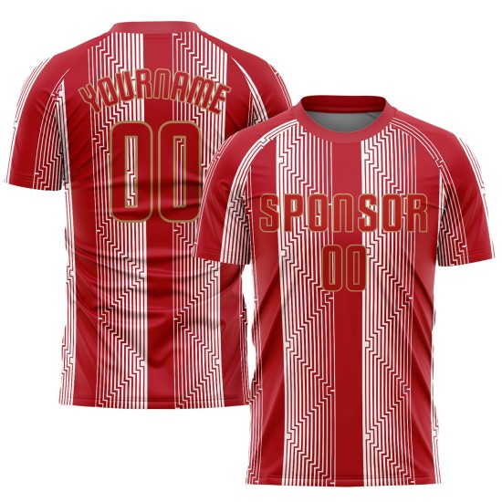 Gold Uniform Custom Sublimation Soccer Jersey Red-Old Red Gold Uniform Custom Sublimation Soccer Jersey Red-Old Red