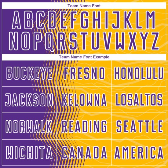 Custom Soccer Jersey Uniform Purple-White Gold Arrow Gradient Sublimation Custom Soccer Jersey Uniform Purple-White Gold Arrow Gradient Sublimation