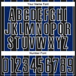 Black Uniform Royal-White Soccer Sports Custom Line Pinstripe Sublimation Jersey Black Uniform Royal-White Soccer Sports Custom Line Pinstripe Sublimation Jersey