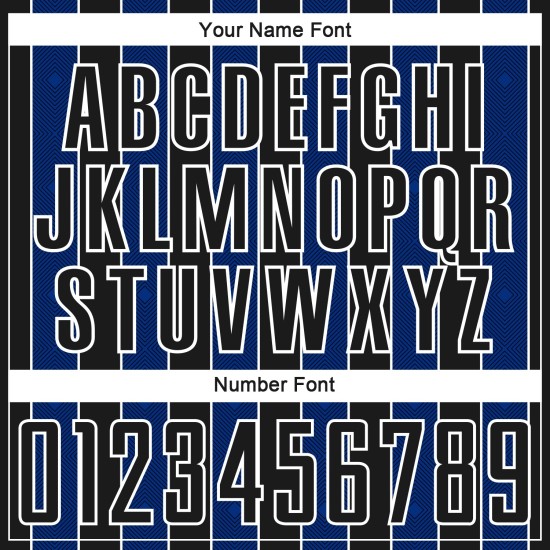 Black Uniform Royal-White Soccer Sports Custom Line Pinstripe Sublimation Jersey Black Uniform Royal-White Soccer Sports Custom Line Pinstripe Sublimation Jersey