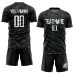 Sublimation White-Kelly Green Soccer Jersey Uniform Custom Black Sublimation White-Kelly Green Soccer Jersey Uniform Custom Black