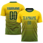 Jersey Green-White Uniform Gold Custom Soccer Sublimation Jersey Green-White Uniform Gold Custom Soccer Sublimation