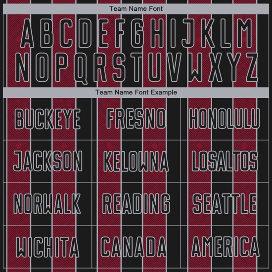 Custom Pinstripe Soccer Uniform Jersey Black Crimson-Gray Line Sports Sublimation Custom Pinstripe Soccer Uniform Jersey Black Crimson-Gray Line Sports Sublimation