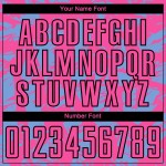 Irregular Soccer Custom Light Shapes Sublimation Blue Uniform Jersey Pink-White Irregular Soccer Custom Light Shapes Sublimation Blue Uniform Jersey Pink-White