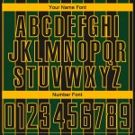 Jersey Sports Line Pinstripe Soccer Black Custom Sublimation Uniform Green-Gold Jersey Sports Line Pinstripe Soccer Black Custom Sublimation Uniform Green-Gold