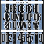 Uniform Custom Soccer Jersey Line Black Pinstripe Sports Light Sublimation Blue-White Uniform Custom Soccer Jersey Line Black Pinstripe Sports Light Sublimation Blue-White