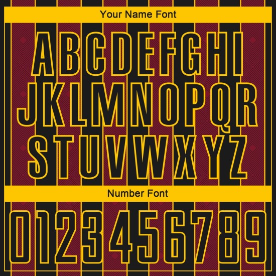 Custom Uniform Crimson-Gold Sublimation Jersey Sports Line Pinstripe Soccer Black Custom Uniform Crimson-Gold Sublimation Jersey Sports Line Pinstripe Soccer Black