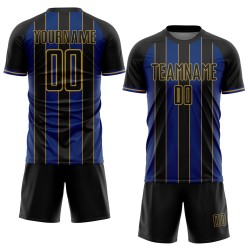 Black Jersey Gold Royal-Old Uniform Pinstripe Sublimation Sports Custom Soccer Line Black Jersey Gold Royal-Old Uniform Pinstripe Sublimation Sports Custom Soccer Line