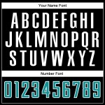 Black Sublimation Uniform Jersey Teal-White Soccer Fashion Split Custom Black Sublimation Uniform Jersey Teal-White Soccer Fashion Split Custom