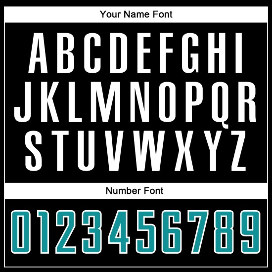 Black Sublimation Uniform Jersey Teal-White Soccer Fashion Split Custom Black Sublimation Uniform Jersey Teal-White Soccer Fashion Split Custom