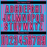 Sky Soccer Jersey Blue Pinstripe Pink-Black Uniform Sublimation Custom Sky Soccer Jersey Blue Pinstripe Pink-Black Uniform Sublimation Custom