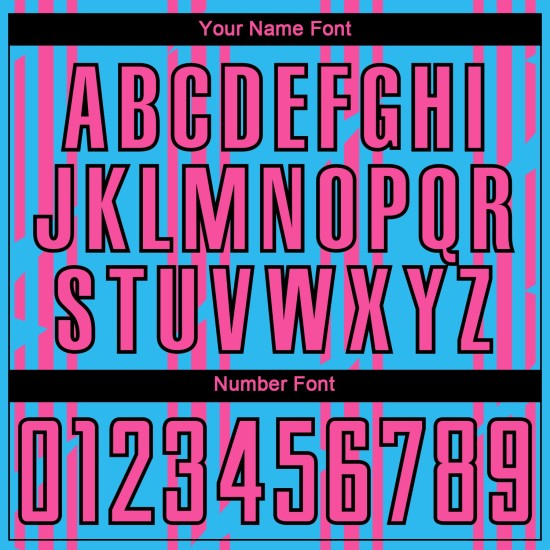 Sky Soccer Jersey Blue Pinstripe Pink-Black Uniform Sublimation Custom Sky Soccer Jersey Blue Pinstripe Pink-Black Uniform Sublimation Custom