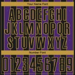 Line Sublimation Pinstripe Gold Custom Sports Soccer Jersey Purple-Old Black Uniform Line Sublimation Pinstripe Gold Custom Sports Soccer Jersey Purple-Old Black Uniform